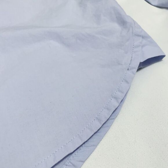 Jenny Kayne Boyfriend oversized button down Poplin shirt French Blue sz L - Picture 4 of 7